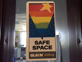 Safe space stickers show support for LGBT students