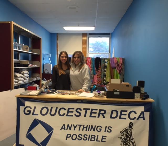 Juniors Brianna Ferrara, and Sonya Zappa reopen the DECA store 