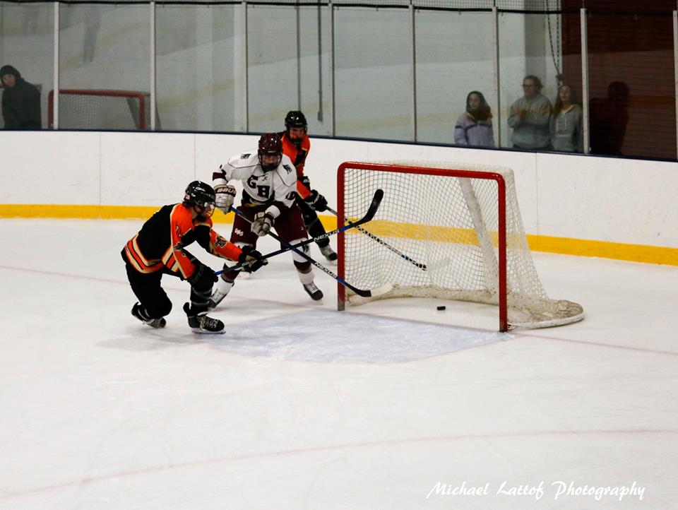 Senior Ethan Brennan scores on Beverly's open net in Wednesday's game last year.