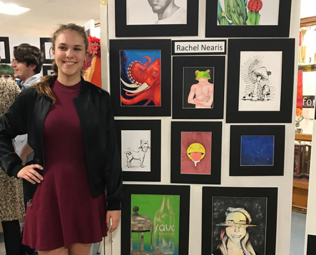 Rachel Nearis at the 2017 Honors Art exhibition
