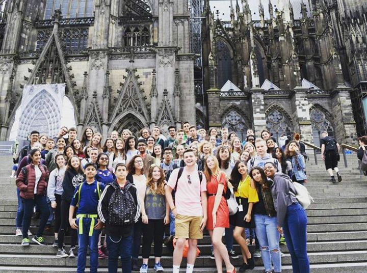 Gillnetter writers Caroline Enos (third from left in first row) and Alexander Oaks (fourth from left in first row) visited Bielefeld, Germany for three weeks this summer through the Goethe Institut 