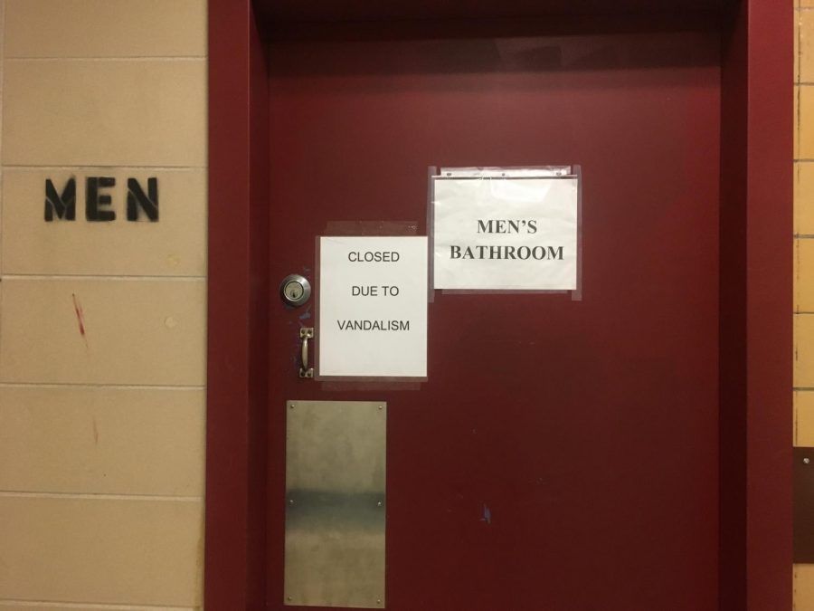 Bathrooms closed due to vandalism