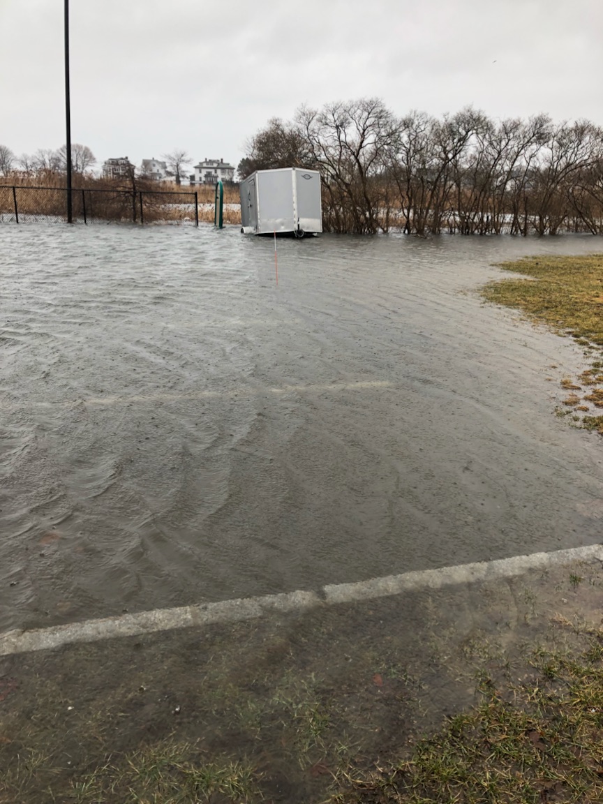 GHS field and parking lot flood again, new roof leaking – The Gillnetter