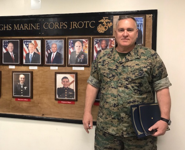 Richard Gunner Muth will be retiring this year after leading JROTC for twenty-three years