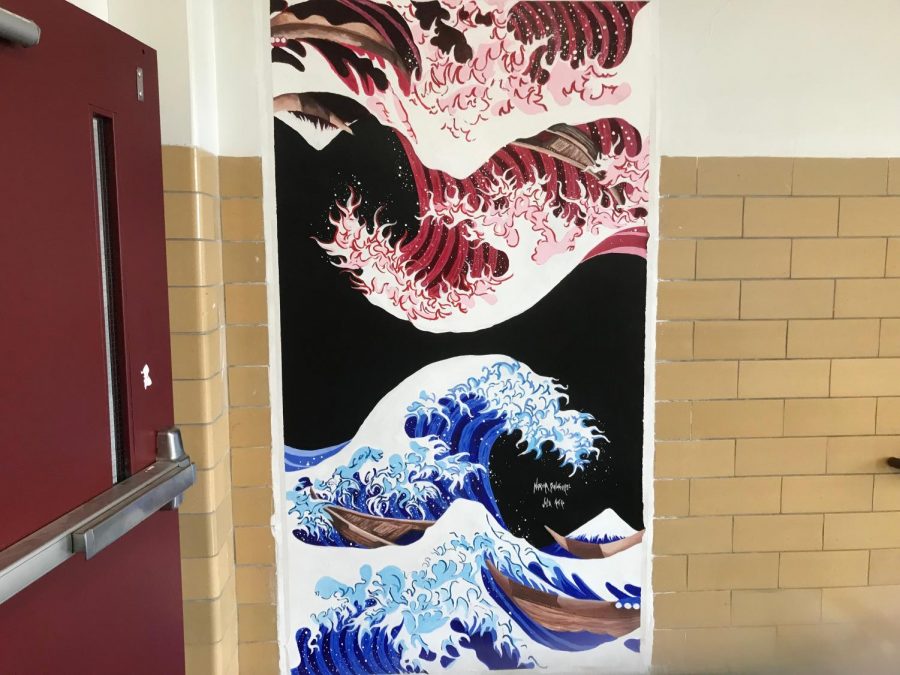 Natasha+Baumgaertels+and+Julia+Ameros++recreation+of+The+Great+Wave+off+Kanagawa+by+Hokusai.