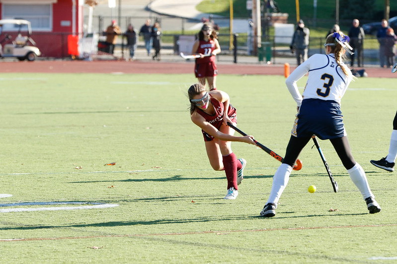 Jenna Smith takes a shot on net at the North Conference Finals