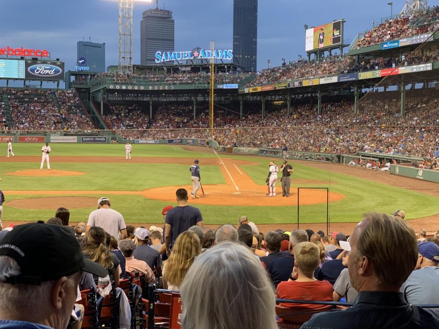 The Boston Red Sox play the Tampa Bay Rays in August 2019