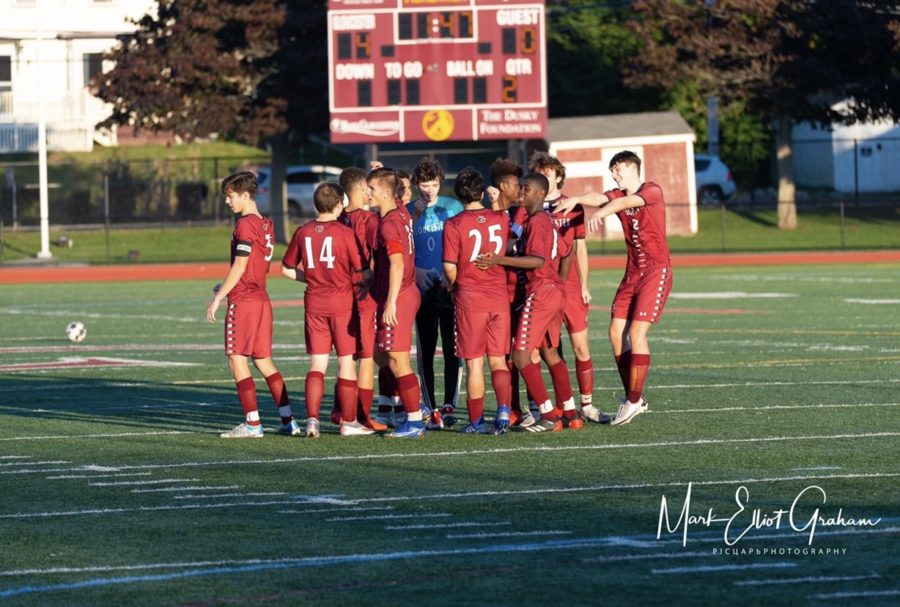 The GHS boys soccer team is undefeated in the NEC South and looks to clinch the title with a win in their game tonight against Winthrop at 4:30pm