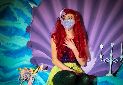 Cast X's Emma Alves as Ariel in her grotto singing 'Part of Your World'.