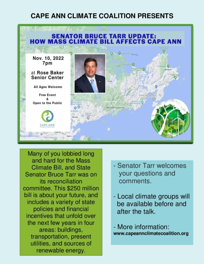 Bruce Tarr to address MA Climate bill at Climate Coalition event