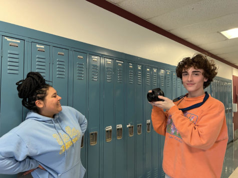 Trinity OLeary (left) poses for Charlie Groleau - the official photographer of GHS Paparazzi. 