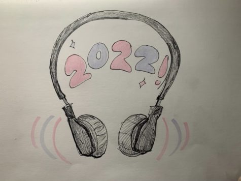 Cyan Clements depicts headphones blaring with the music that defined 2022.