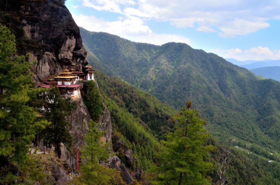 Tigers Nest, a monastery high in the mountains of Bhutan, is pictured.