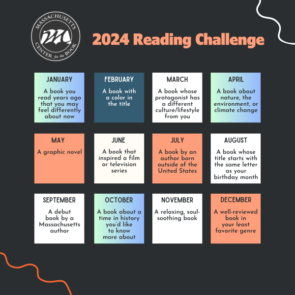 The prompt calendar for McftBs monthly reading challenge.