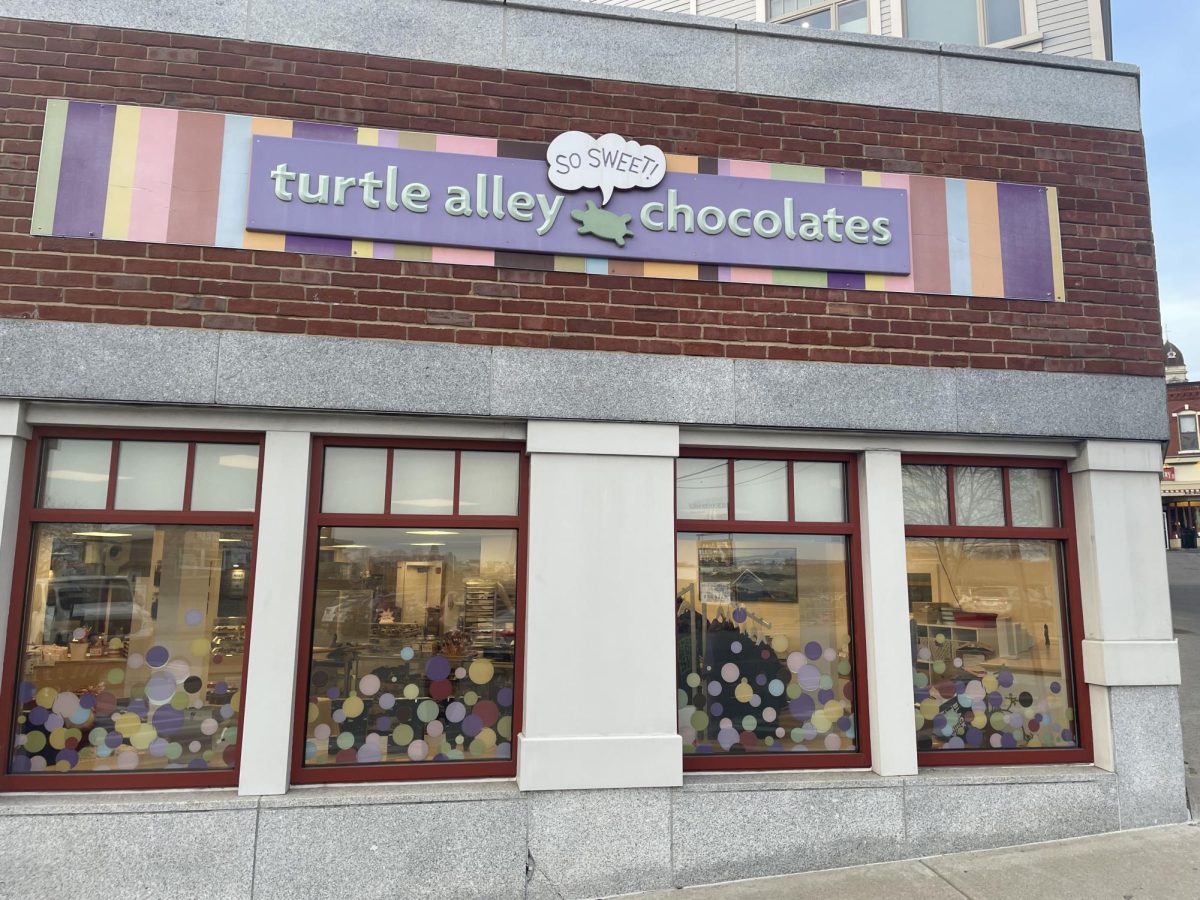 Turtle Alley Chocolates located on Rogers Street.