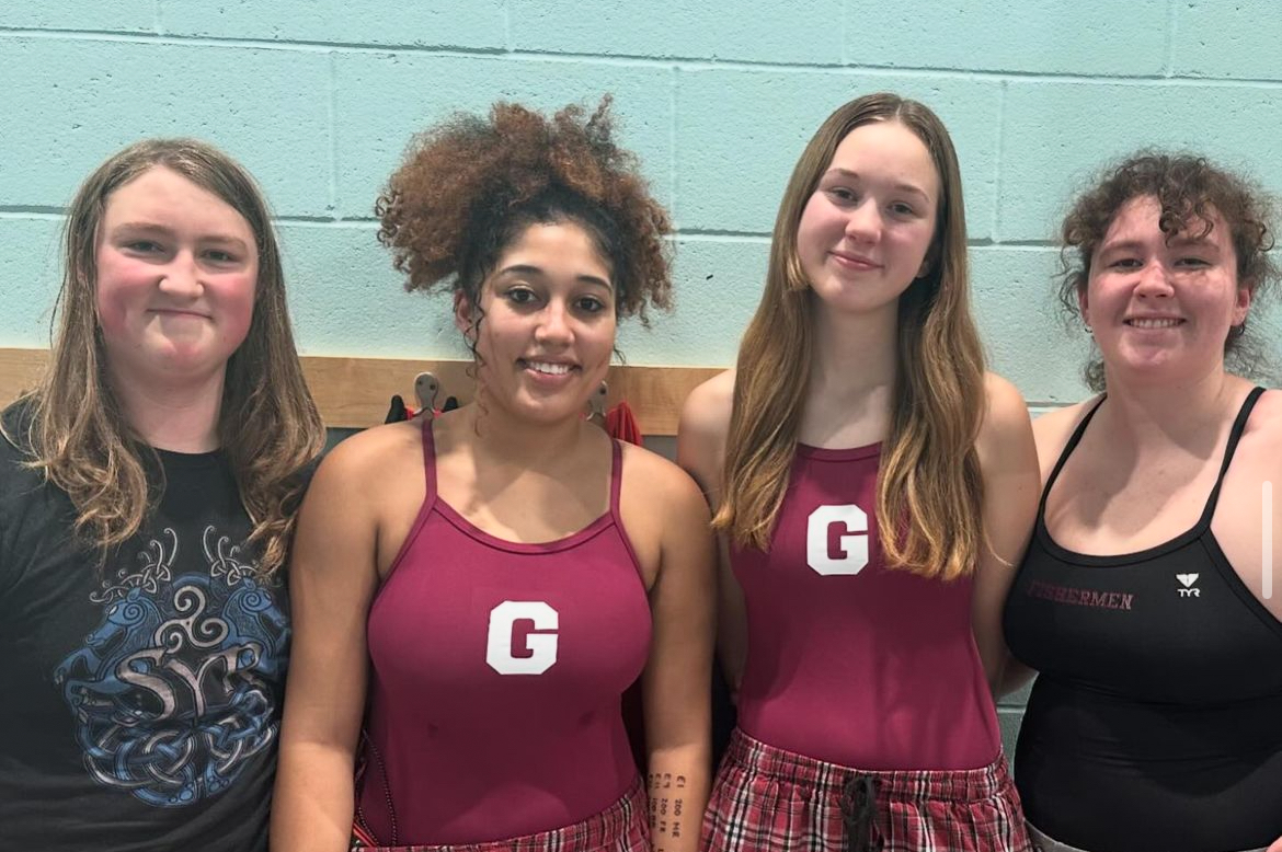 GHS Swim and Dive Team seniors pose for a photo.