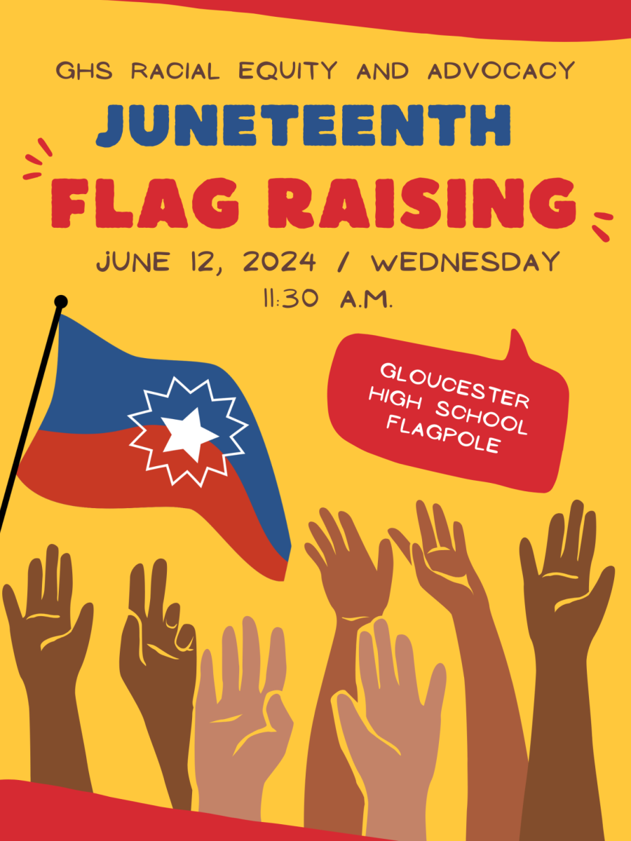 Poster to advertise GHS Juneteenth Flag Raising.