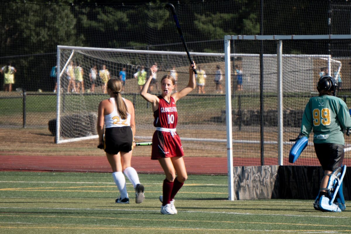 Freshman Fiona Black celebrates one of her 4 goals this week.