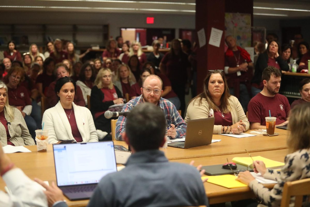 Gloucester Educators and School Committee at the bargaining table Monday night. 