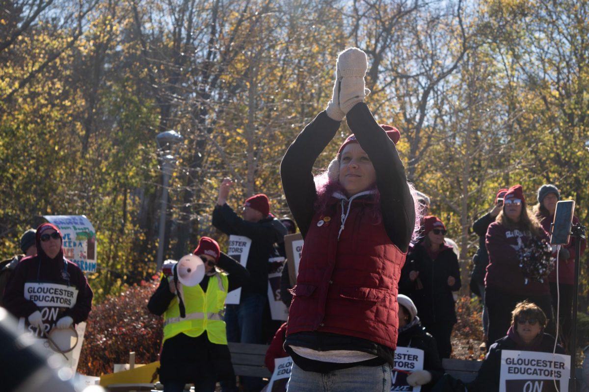 GHS Drama Teacher Jessica Ruggles partakes in UGE rally on November 11th. 