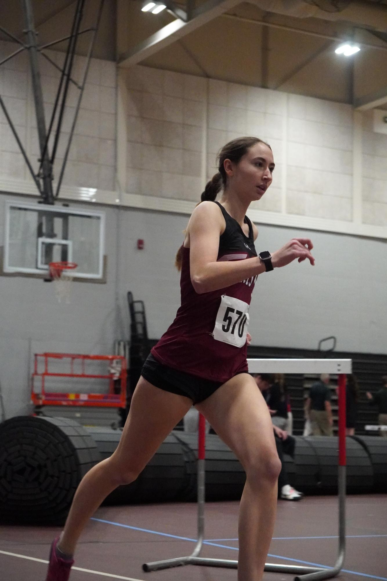 Hope Castellucci has been a leader throughout the season for the Track and Field team.