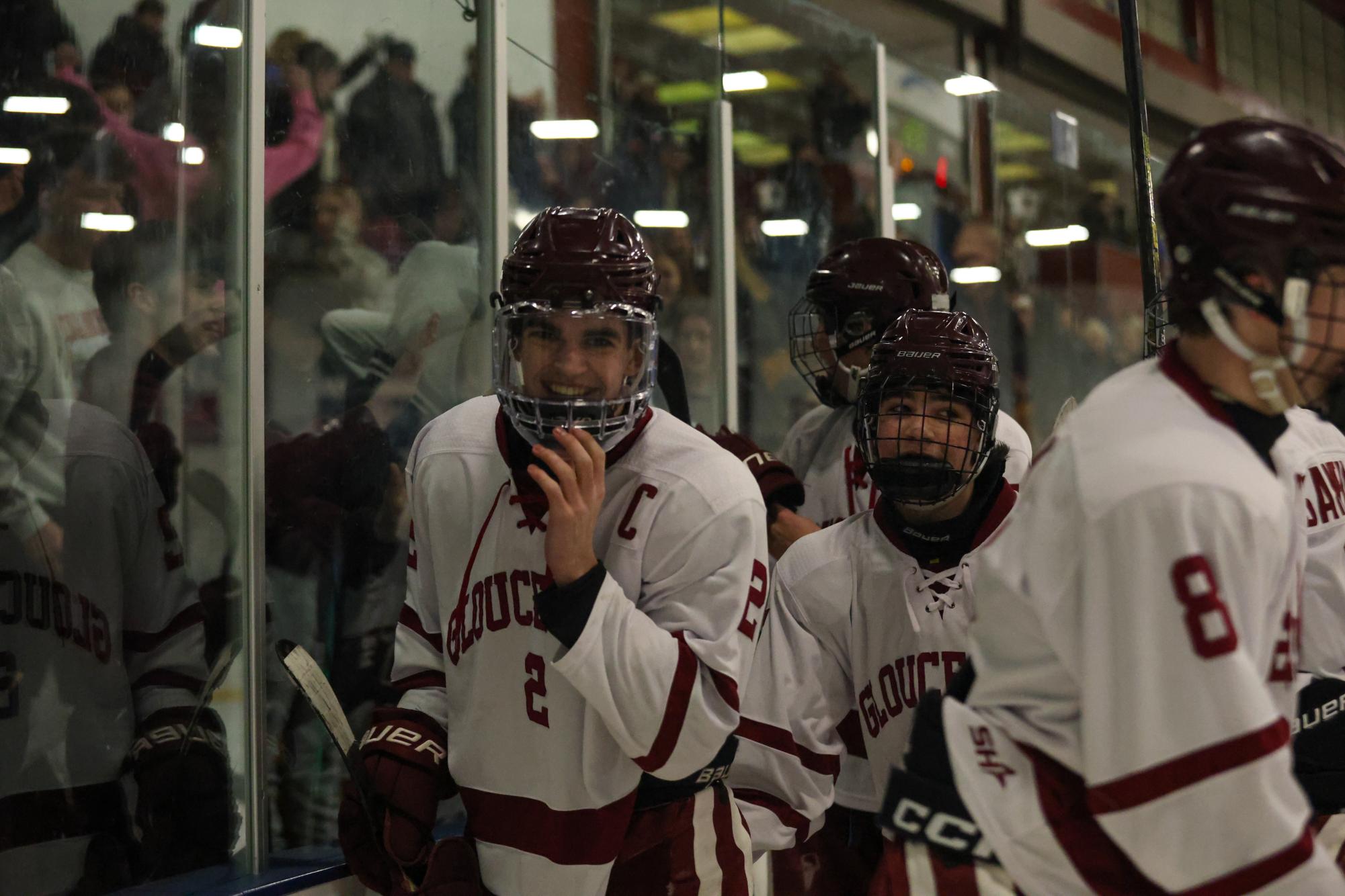 The boys' hockey team made a run to the first round of the playoffs. 