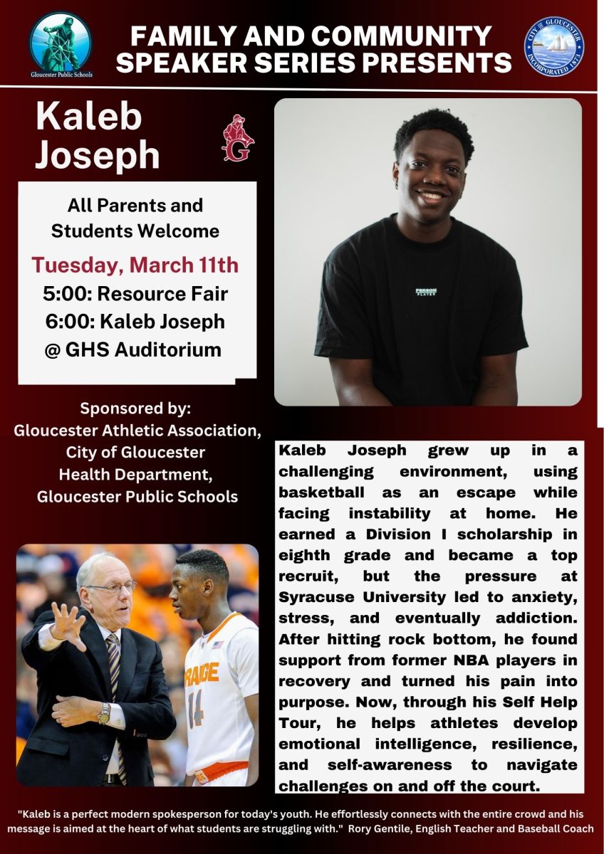 Kaleb Joseph to speak at GHS