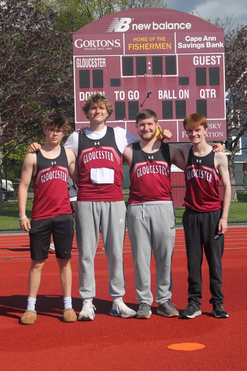 The senior boys pose on Senior Night.