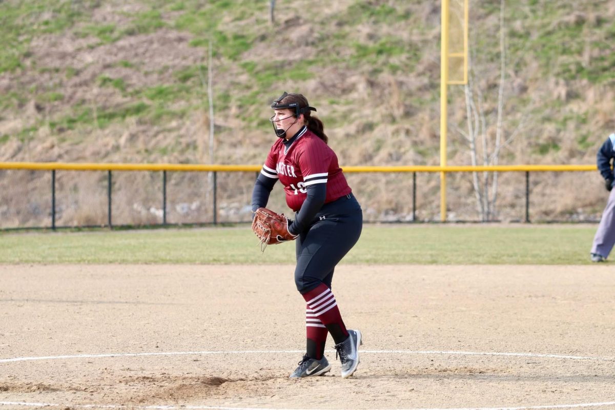 Abby Noble reached 100 strikeouts in her career (and on the season) in the win over Saugus.
