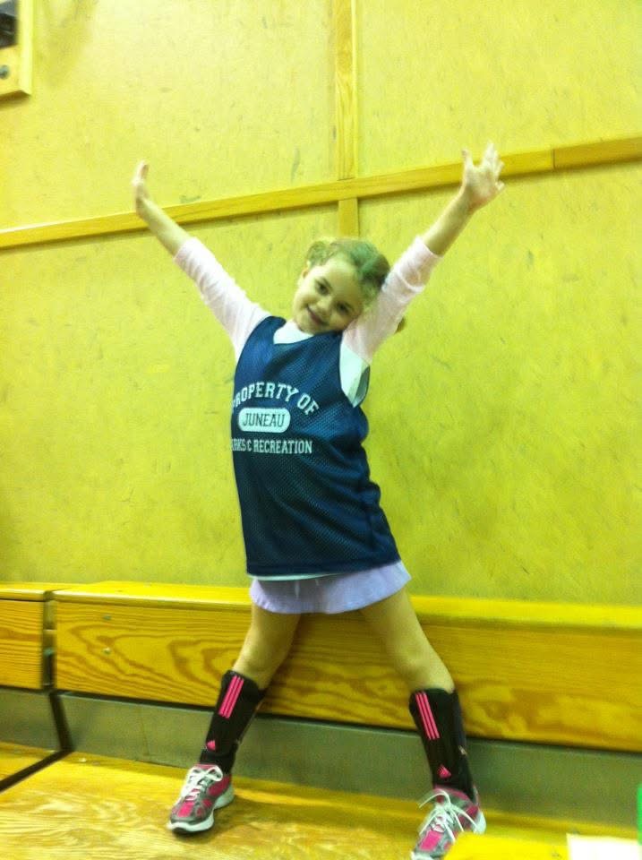 A young Lauren Sargent poses during a sports practice. Lauren has played 9 sports throughout her childhood.
Photo used with permission of Nina Sargent