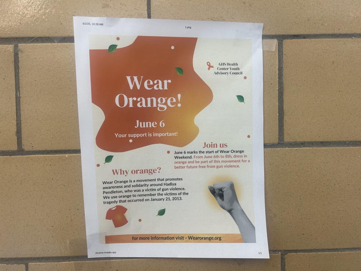 An informational flyer about Wear Orange Awareness day. 