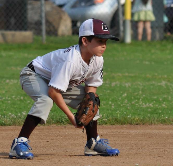 A young Brayden Francis sets up in the field during a Little League game.
Photo by Melissa Francis (approved for use)