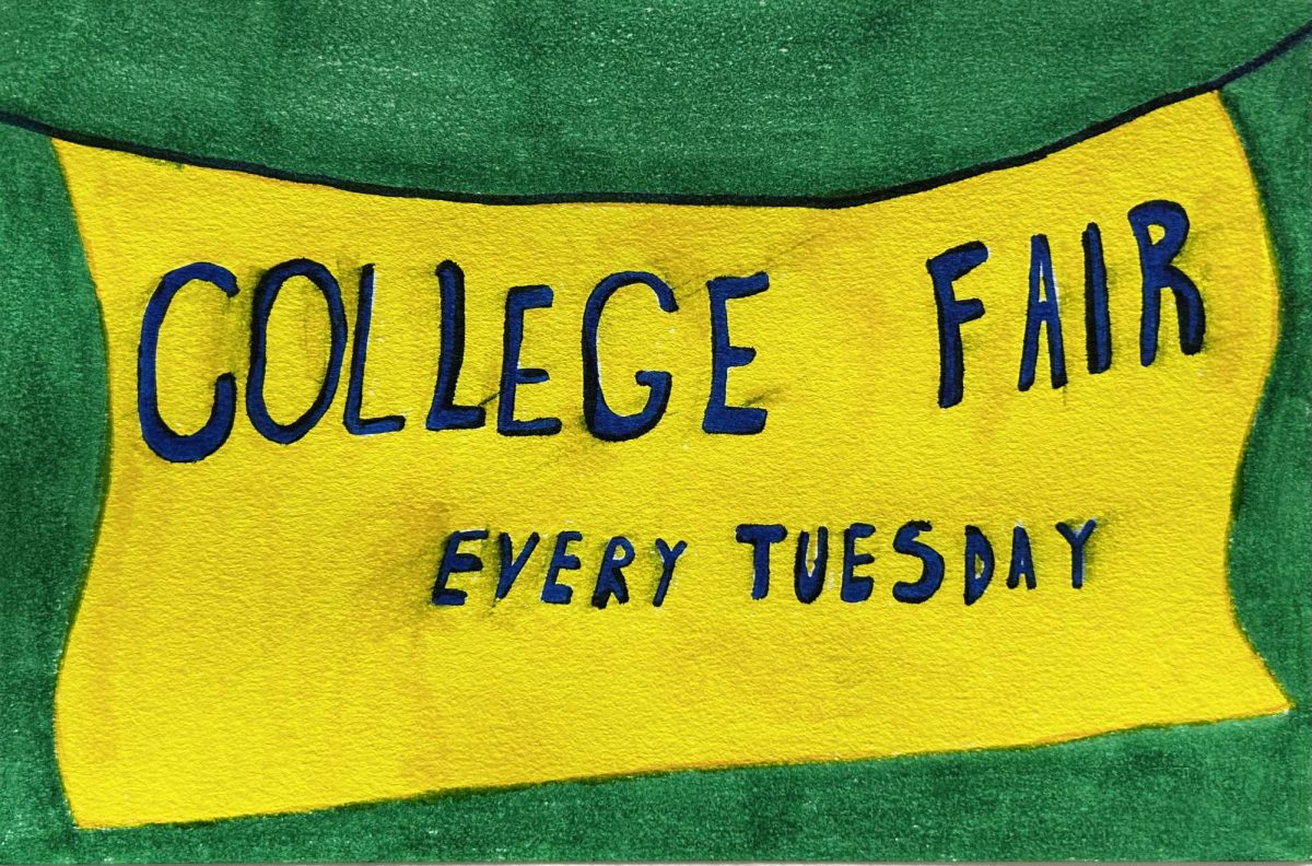 Mini college fairs will be held outside the cafeteria twice a week through November