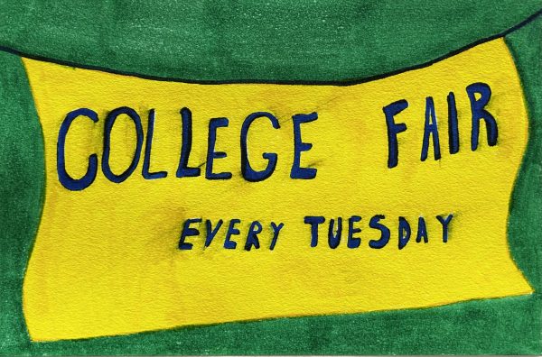 Mini college fairs will be held outside the cafeteria twice a week through November
