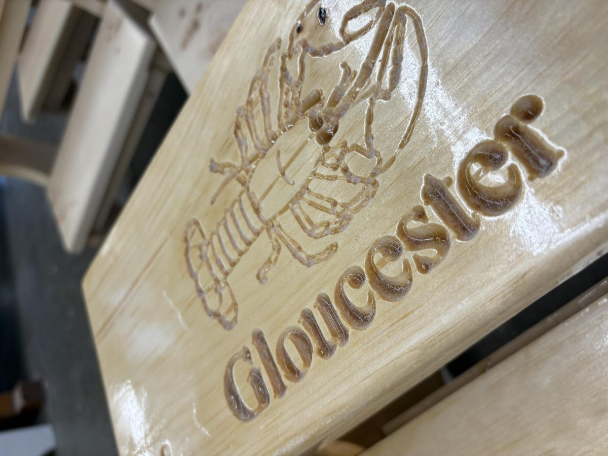 Step stool made by GHS senior Dylan Rochford in Cabinet Design. 