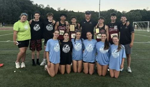 Gloucester's track athletes pose together after the event.
