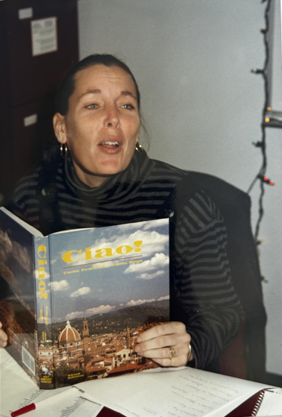 Ms. Menery-Sammataro reading to her class in her third year teaching. 